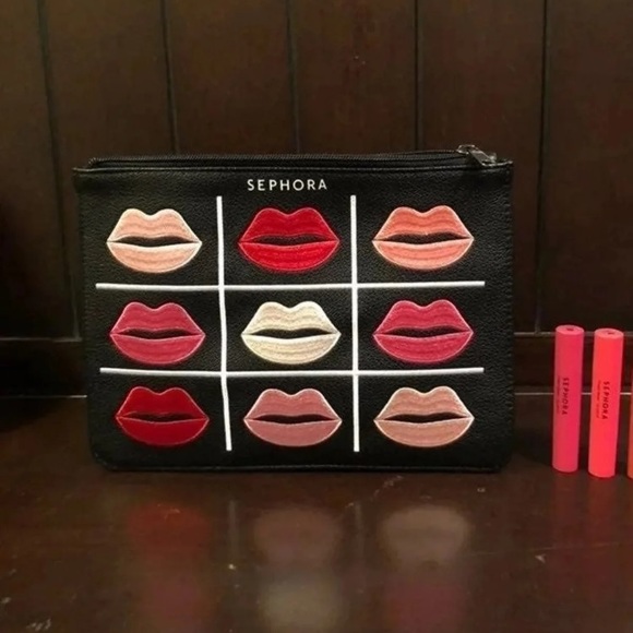 Sephora Lip Bag and Lip Bundle of 3. New - Picture 2 of 5